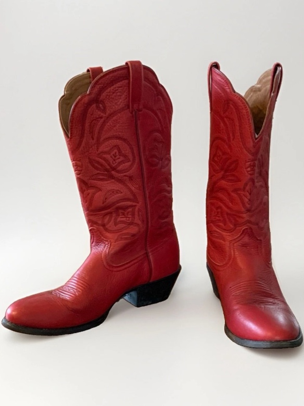 Ariat Vintage Women's Red Western Leather Cowboy Boots Heritage Coastal Cowgirl